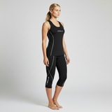 Women Compression Singlet + 3/4 Tights Yoga Skin Fit gym Running Fitness Pants