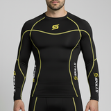 Mens Compression Base Layer Armour Shirt Long Sleeve Thermal Gym Fit Sports Top