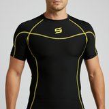 Mens Compression Base Layer Armour Top Short Sleeve Gym Fit Sports Shirt