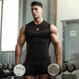 Mens Compression Armour Base Layer Tops Running Sleeveless Sports Skin Shirt