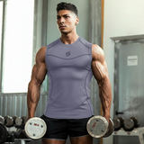 Mens Compression Armour Base Layer Tops Running Sleeveless Sports Skin Shirt