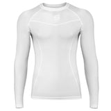 Compression Men's Base layer White Top Skin Fit Shirt + Pants / Tights set