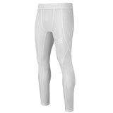 Compression Men's Base layer White Top Skin Fit Shirt + Pants / Tights set