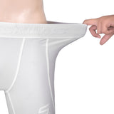 Compression Men's Base layer White Top Skin Fit Shirt + Pants / Tights set