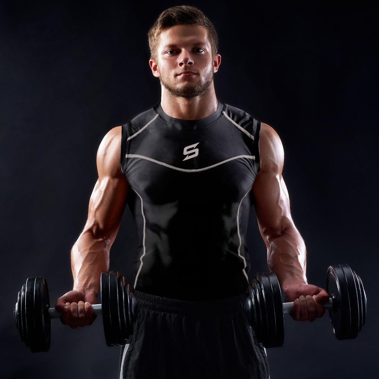 Mens Compression Armour Base Layer Tops Running Sleeveless Sports Skin Shirt - Skills Outfit Pty Ltd