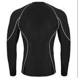 Mens Compression Base Layer Armour Shirt Long Sleeve Thermal Gym Fit Sports Top - Skills Outfit Pty Ltd